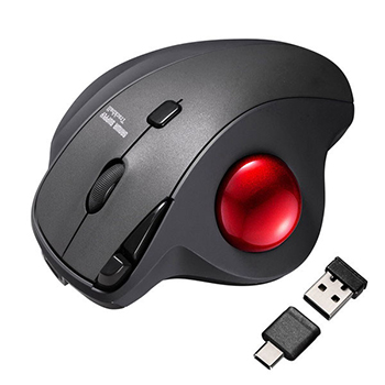 サンワサプライ MA-WTB185BK ワイヤレストラックボール(静音・5ボタン・親指操作タイプ)
