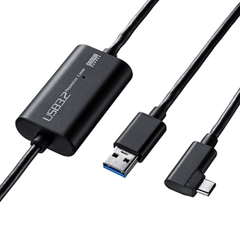 サンワサプライ KB-USB-RLC305 USB3.2 A-TypeCロングケーブル(5m・VRヘッドセット対応)