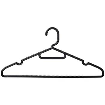オカザキ 244398 スリット付ハンガー ブラック 10本パック
