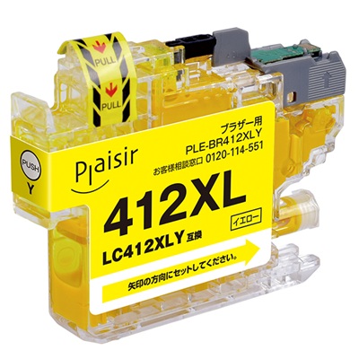 Plaisir PLE-BR412XLY インクカートリッジ イエロー 汎用品