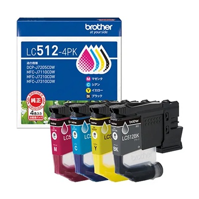 BROTHER LC512-4PK インクカートリッジ 4色パック 純正