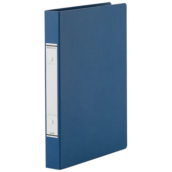 NKRF-A4SB OリングファイルN 紙表紙 A4タテ 2穴 220枚収容 リング内径27mm 背幅36mm 青 汎用品