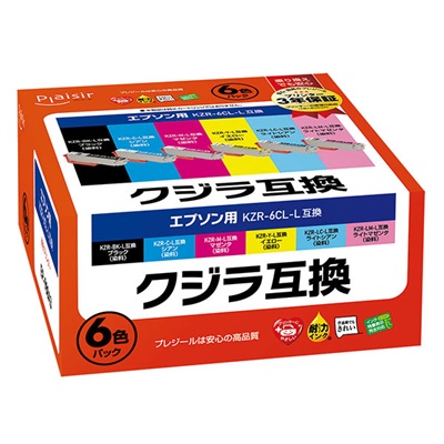 Plaisir PLE-EKZRL-6P インクカートリッジ クジラ 6色パック 大容量 汎用品