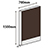 ローパーテーション 幅700mm 高さ1500mm ブラウン LPX-1507BR