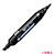 TS-CWMB-1B キャップ式油性マーカー ツイン 太字＋細字 黒 10本 汎用品