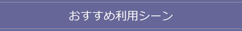 おすすめ利用シーン