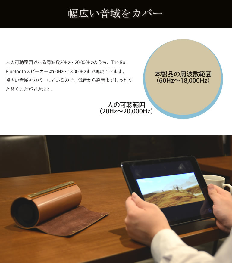 幅広い音域をカバー