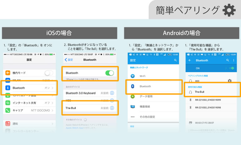スマホからの接続はカンタン!