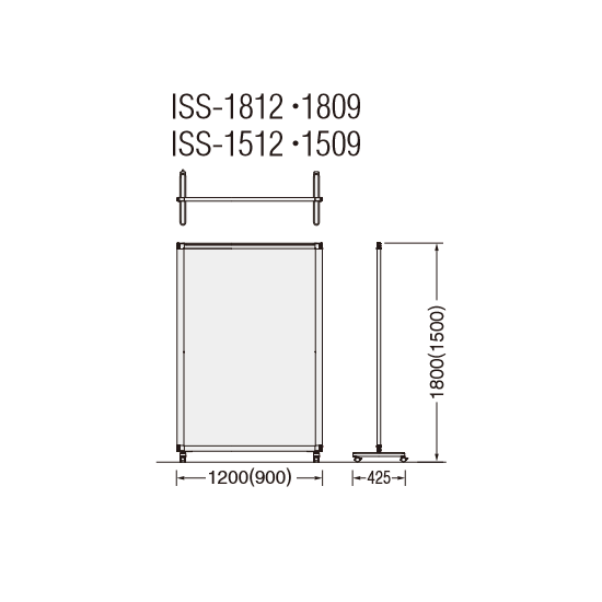 ISS-1812PM 展示レザーパネル 単体 幅1200の通販｜法人オフィス家具のオフィネット ライオン事務器 アイソス 最安値在庫