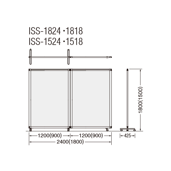 ISS-1818PM 展示レザーパネル 2連 総開口1800の通販｜法人オフィス家具のオフィネット ライオン事務器 アイソス 最安値