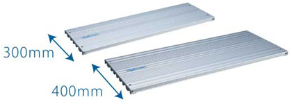 ひな段ステップ板の奥行300mm・400mm比較