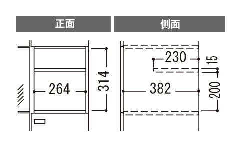 寸法図 9346VF、9346VG