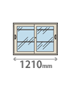 上置き・幅1210・ガラス引戸