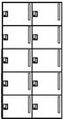 パーソナルロッカー（縦型ポスト）2列5段
