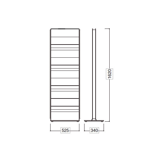 寸法図（ロディアシリーズ・パンフレットスタンド・ワイド）