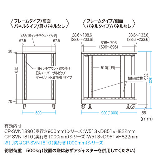 寸法図 1（CP-SVN1810BKN）