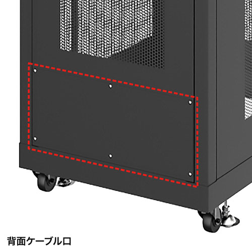 背面ケーブル口