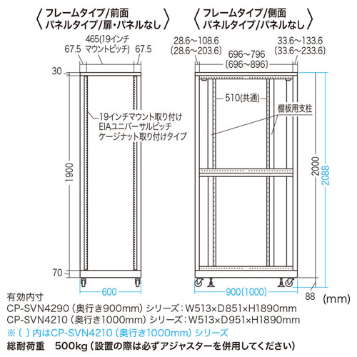 寸法図 1（CP-SVN4210BKN）