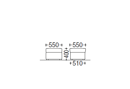 S-21 スツール 寸法図