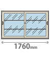 上置き3段・幅1760・ガラス引戸