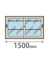 上置き・幅1500・ガラス引戸