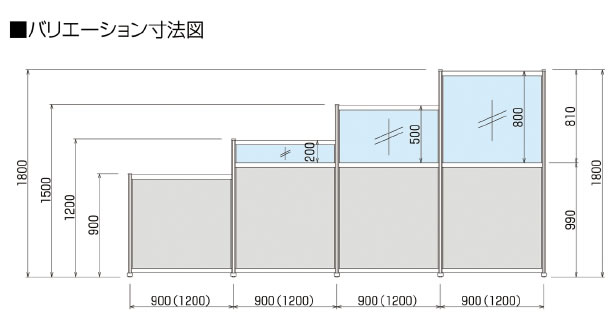 生興 工場用アルミ衝立コーナー増結 SF-30A35CO - 1