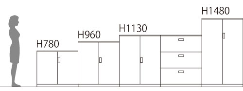 OFR35W-10S スチール引戸書庫 上下兼用 ホワイト 幅900×奥行350×高さ 