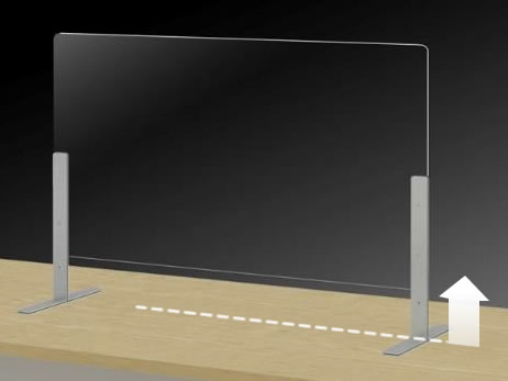 50mmピッチでパネルの隙間を高さ調整可能