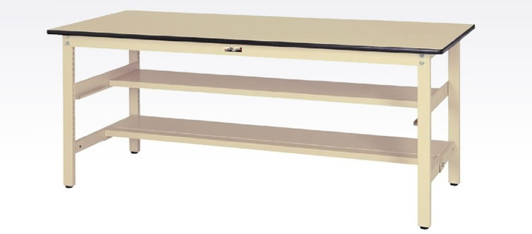 SWS-1560-GG 山金工業 ワークテーブル 300シリーズ 固定式 幅1500 奥行600 スチール天板  グリーンの通販｜法人オフィス家具のオフィネット