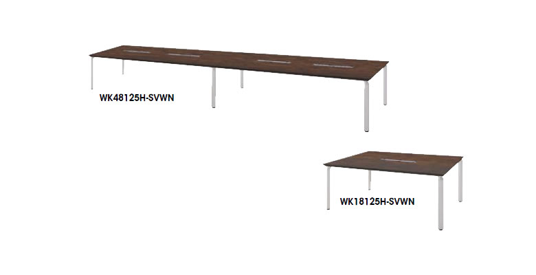 WK32125H-SVWN ナイキ ウエイク 会議用テーブル 幅3200mm 配線ボックス付 天板：ダークウォールナットの通販｜法人 オフィス家具のオフィネット