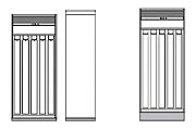 カテーテル収納　高さ2100mm　奥行600mm