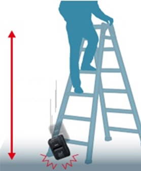対落下衝撃性能・はしごから落とした衝撃に耐えるプリンター