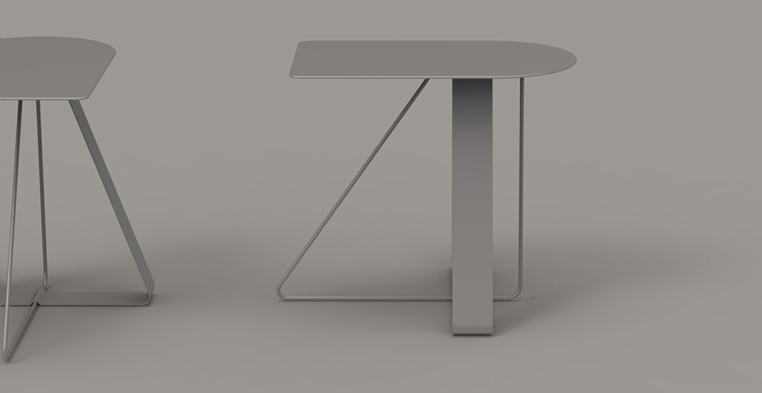 インテリアに優しくなじむ単色で構成したテクスチャーのnelテーブル