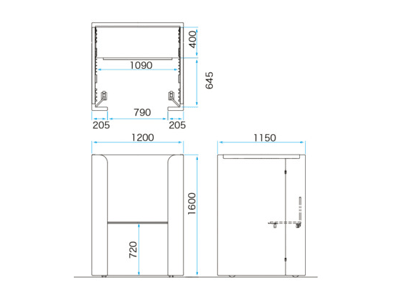 パーソナルブースLDP_寸法図