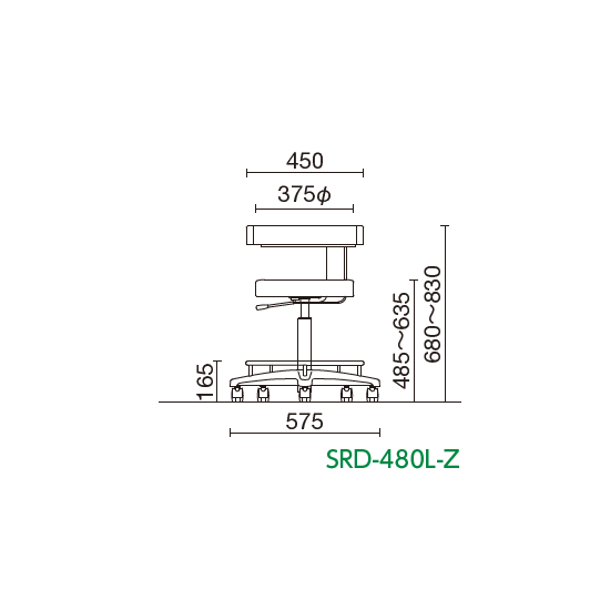 寸法図（SRD-480L-Z）