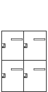 モバイルロッカー（可動棚・扉裏ポスト）2列2段