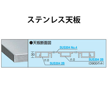 SUT3-126LCN サカエ ステンレス高さ調整作業台 SUS304天板 幅1200 奥行