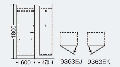 9363EJ・9363EK寸法図