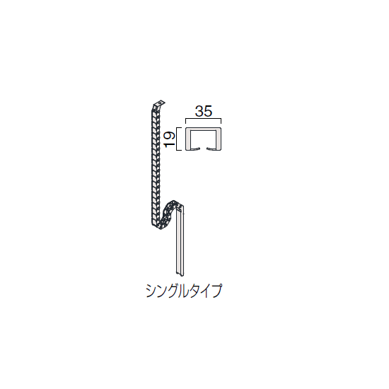 ケーブルガイド寸法図