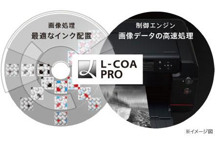 顔料インクとプリントヘッドを制御する画像処理エンジン「L-COA PRO」