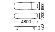 H720×幅4800mm寸法図