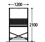 高さ2100×幅1200mm