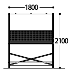 高さ2100×幅1800mm