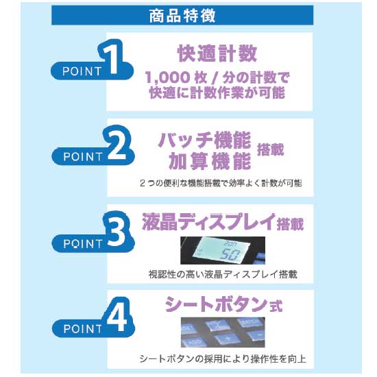 DN-560 ダイト 紙幣計数機 スタイリッシュモデル 容量200枚 新