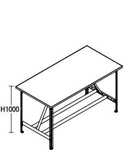 作業台（高さ1000mm）模式図