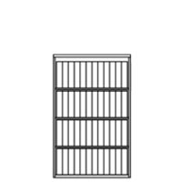 書庫4段イラスト