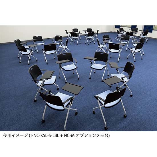 使用イメージ（肘付・ビニールレザー+別売オプションメモ台）