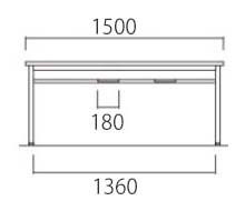 図面：アジャスター脚、1500幅