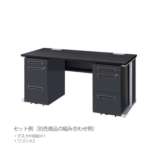 セット例（デスク）※デスク本体・ワゴン必要数をそれぞれお求めください。