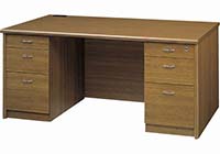 役員室用両袖机 VP-11シリーズ ダークオーク